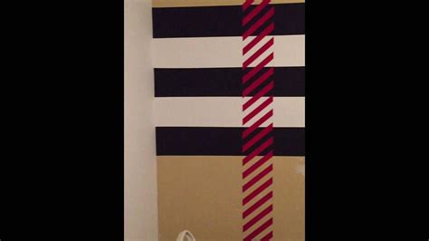 Thomas Burberry pattern wall painting tutorial using frog tape and 